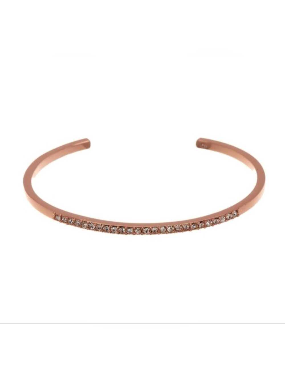 Kate Spade NY Ring It Up Pave Rose Gold  Cuff Bangle NWOT